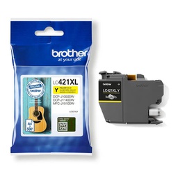 [BROLC421XLY] Brother Cartuccia Giallo da 500 pagine per DCPJ1050DW e MFCJ1010DW