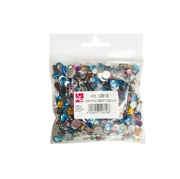 [91567] Busta 1000 pz Gemme Kristall tonde diam. 6/10 mm in colori assortiti DECO