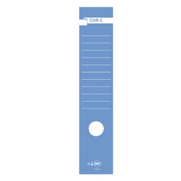 [25323] Busta 10 copridorso CDR-C carta adesiva blu 7x34,5cm SEI ROTA