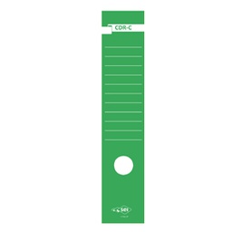 [25321] Busta 10 copridorso CDR-C carta adesiva verde 7x34,5cm SEI ROTA