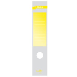 [25326] Busta 10 copridorso CDR-S carta adesiva giallo 7x34,5cm SEI ROTA