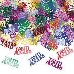 [85940] Busta 15gr coriandoli in plastica ''Tanti Auguri'' Big Party