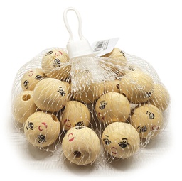 [91574] Busta 20 pz faccine in legno colore naturale diam. 30mm DECO