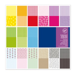 [91565] Busta 30 fg carta Scrapbooking 30,5x30,5cm 180gr/mq ass. Vichy DECO