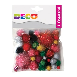 [93949] Busta 40 pompons LamE' colori assortiti DECO