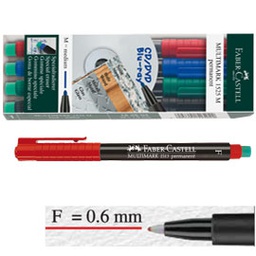 [45933] BUSTA 4 COLORI PENNARELLO MULTIMARK 0,6mm FINE FABER-CASTELL