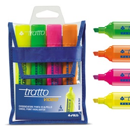 [44772] BUSTA 4 EVIDENZIATORI TRATTO VIDEO