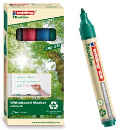 [77290] BUSTA 4 MARCATORE PER LAVAGNE BIANCHE EDDING 28 ECOLINE COL. ASSORTITI