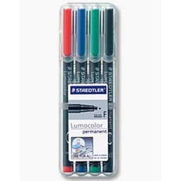 [25095] BUSTA 4 PENNARELLI LUMOCOLOR PERMANENT 318 F 0.6MM
