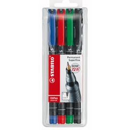 [58967] BUSTA 4 PENNARELLI STABILO OHPEN 841 PERMANENTE SUPERFINE