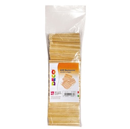 [91572] Busta 650 bastoncini in legno colore naturale dim. 86x3x3xmm DECO