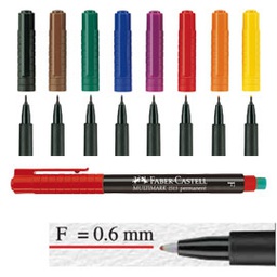 [68173] BUSTA 8 COLORI PENNARELLO MULTIMARK 0,6mm FINE FABER-CASTELL