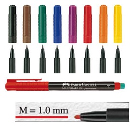 [68174] BUSTA 8 COLORI PENNARELLO MULTIMARK 1,0mm MEDIO FABER-CASTELL