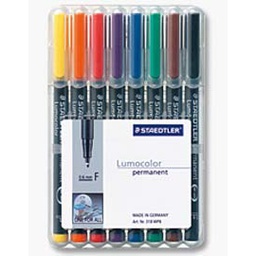 [25098] BUSTA 8 PENNARELLI LUMOCOLOR PERMANENT 318 F 0.6MM