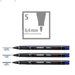 [27730] BUSTA 8 PENNARELLI STABILO OHPEN 841 PERMANENTE SUPERFINE