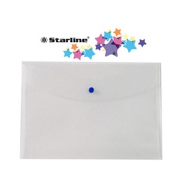[STL7300] BUSTA CON BOTTONE 22x30cm TRASPARENTE Starline