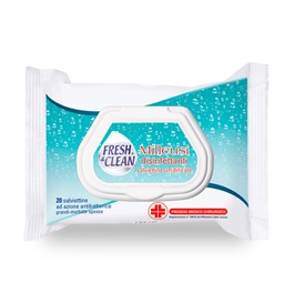 [91506] Busta da 20 Salviette disinfettanti milleusi ad azione antibatterica FreshClean