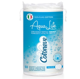 [91632] Busta da 50 dischetti levatrucco in cotone maxi tondi Cotoneve