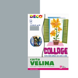 [89148] Busta di carta velina 24fg 50x76cm argento DECO