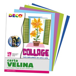 [82004] Busta di carta velina 25fg 50x76cm 5 colori freddi assortiti DECO