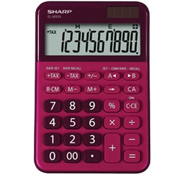 [SHAELM335BRD] Calcolatrice da tavolo, EL M335 10 cifre, colore rosso