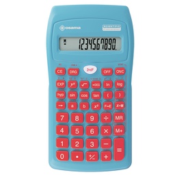 [94388] Calcolatrice scientifica OS 134/10 BeColor azzurro cielo con tasti rosso Osama