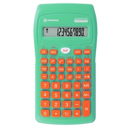 [94391] ***Calcolatrice scientifica OS 134/10 BeColor verde acqua con tasti arancio Osama