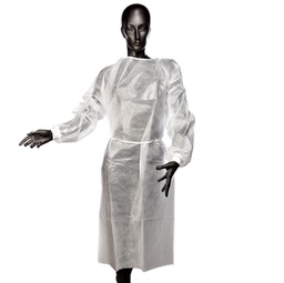 [90905] Camice di protezione in PP+PE 40gr Bianco Tg. Unica MONOUSO