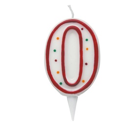 [85966] Candelina Zuccherino numero 0 - h. 8.5cm Big Party