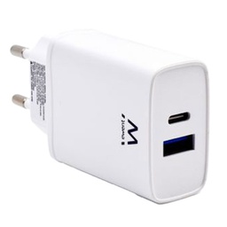 [93728] Caricatore rapido a 2 porte USB-C e USB-A da 20 W EW1321 Ewent