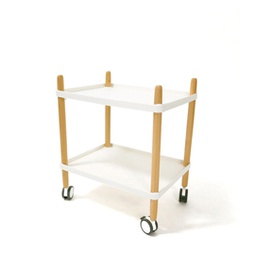 [86706] Carrellino multiuso Bianco/Faggio Paperflow