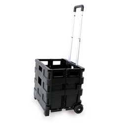 [91897] Carrello pieghevole con cassa in plastica portata max 25kg