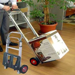 [71784] CARRELLO PORTATUTTO IN ALLUMINIO PIEGHEVOLE C/RUOTE portata max 90Kg