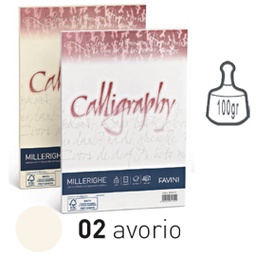 [61546] Carta CALLIGRAPHY MILLERIGHE 100gr A4 50fg avorio 02 FAVINI