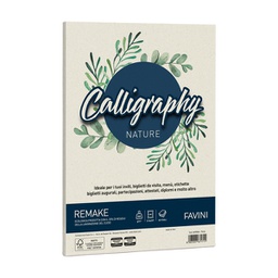 [94638] Carta Calligraphy Nature REMAKE A4 50fg 250gr perla FAVINI