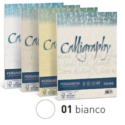 [38966] Carta CALLIGRAPHY PERGAMENA 190gr A4 50fg bianco 01 FAVINI