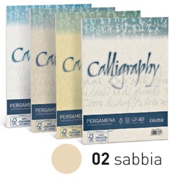 [38967] Carta CALLIGRAPHY PERGAMENA 190gr A4 50fg sabbia 02 FAVINI