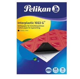 [30473] CARTA CARBONE NERO INTERPLASTIC 1022G 10FG 21X31CM PELIKAN