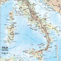 [56945] CARTA GEOGRAFICA SCOLASTICA PLASTIFICATA ITALIA 297X420MM BELLETTI