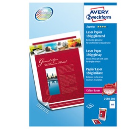 [64203] CARTA LASER A4 200fg 150gr PHOTO PATINATO EX.LUCIDO FRONTE/RETRO FSC AVERY