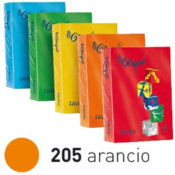[32914] Carta LECIRQUE A4 160gr 250fg arancio 205 FAVINI
