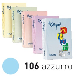 [32900] Carta LECIRQUE A4 160gr 250fg azzurro pastello 106 FAVINI
