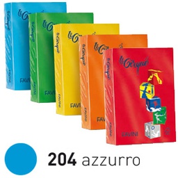 [32913] Carta LECIRQUE A4 160gr 250fg azzurro reale 204 FAVINI