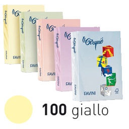 [32894] Carta LECIRQUE A4 160gr 250fg giallo pastello 100 FAVINI