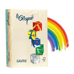 [55509] Carta LECIRQUE A4 160gr 250fg mix 5 colori pastello FAVINI