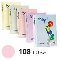 [32902] Carta LECIRQUE A4 160gr 250fg rosa pastello 108 FAVINI