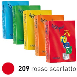 [32918] Carta LECIRQUE A4 160gr 250fg rosso scarlatto 209 FAVINI