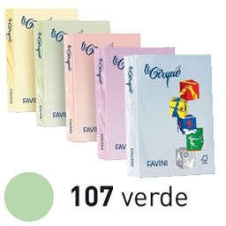 [32901] Carta LECIRQUE A4 160gr 250fg verde pastello 107 FAVINI