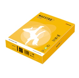 [71510] CARTA MAESTRO COLOR A4 210x297mm 160gr 250fg GIALLO FORTE IG50 MONDI