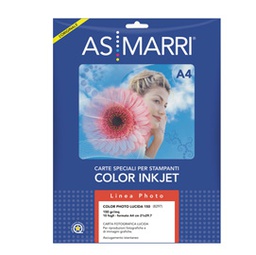 [28446] Carta plotter fotografica inkjet 610mmx30mt 190gr Color Photo Lucida 8018 ASMar